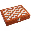 Ver imagem 6 de Tabuleiro Xadrez Madeira Dobrável Cantil Bebida Shot Aposta