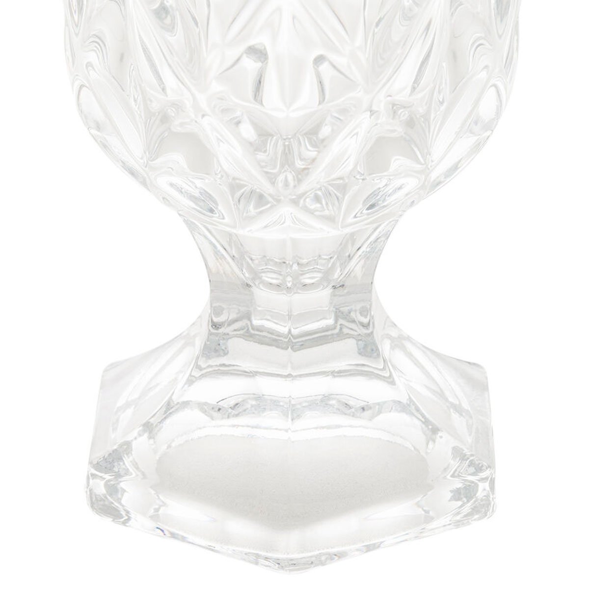 Vaso com Pé de Vidro Diamond 15x24cm Lyor 4290 - 5
