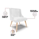 Ver imagem 4 de Kit 10 Cadeiras Corano Branco Pés Palito Natural