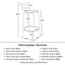 Ver imagem 2 de Kit 2 Banquetas para Bancada Flórida Preta 60cm Cozinha Gourmet Balcão Ilha Piscina Área de Lazer