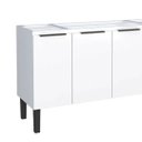 Ver imagem 4 de Gabinete de Cozinha 144 cm Armário Aço 3 Portas e 3 Gavetas:Branco