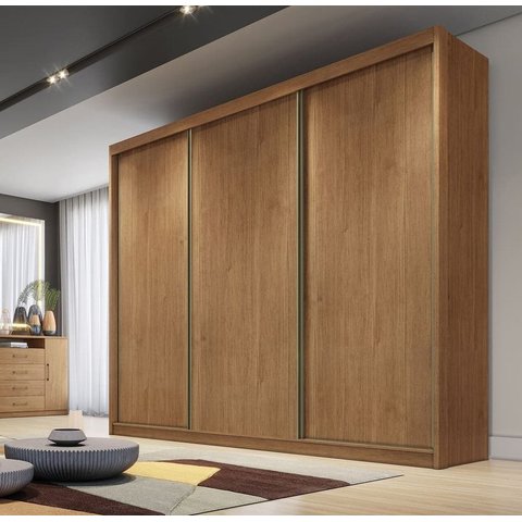 Guarda Roupa Casal 3 Portas 8 Gavetas - Londres-cumaru - Móveis Novo Horizonte