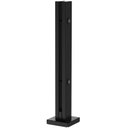 Ver imagem 2 de Kit 5 Torre Guarda Corpo Coluna Pinça Preto 40cm para Vidro