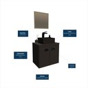 Ver mais imagens de Gabinete Armário para Banheiro 50cm Mdf com Cuba - Pompeia Preto