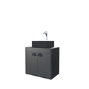 Ver imagem 5 de Gabinete Armário para Banheiro 50cm Mdf com Cuba - Pompeia Preto
