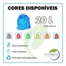 Saco de Lixo 20 Litros Colorido 500 Unidades Verde - 3