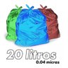 Saco de Lixo 20 Litros Colorido 500 Unidades Verde - 1
