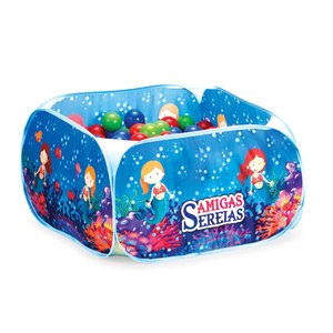 Piscina Infantil Com 100 Bolinhas Amigas Sereias