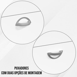 Armario Cozinha Balcão Star 2 Portas 1 Gavetão e 2 Gavetas:branco - 4