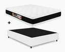 Ver imagem 1 de Cama Box Base Casal Branco Colchão Casal Black e White Air Double Face D45 138x188 - Castor