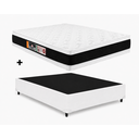 Ver imagem 1 de Cama Box Base Casal Branco Colchão Casal Black e White Air Double Face D45 138x188 - Castor