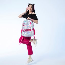 MOCHILA LULUCA ESCOLAR BOLSA DE COSTAS HOLOGRÁFICA ADOLESCENTE - 2