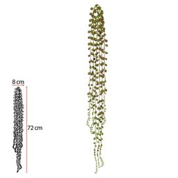 Folhagem Pendente Suculenta Sedum Plastico X6 (verde) 75cm - 2 Folhagem Pendente Suculenta Sedum Plastico X6 (verde) 75cm - 2