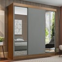 Ver imagem 4 de Guarda-roupa Madesa Reno 3 Porta Correr Espelho Rustic Cinza