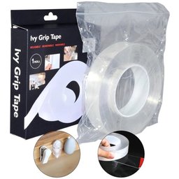 Fita Adesiva Magica Nano Super Dupla Face Cola Tudo Reutilizável Lavável Rolo 3 Metros - 2