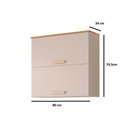 Ver imagem 5 de Armário Aéreo P- Cozinha Bella C-2portas Basculantes 80 Cm Freijo-titanium - Mgm