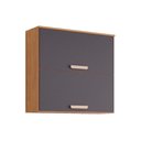 Ver imagem 1 de Armário Aéreo P- Cozinha Bella C-2portas Basculantes 80 Cm Freijo-titanium - Mgm