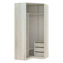 Ver imagem 2 de Guarda-roupa Solteiro Luciane Canto Diagonal Prime Plus 2 Portas