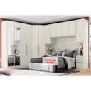 Ver imagem 1 de Quarto Modulado Casal Seletto 6 Peças (1 Ponte + 1 Closet + 2 G Roupas + 2 Complementos) Qmh06