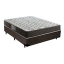 Ver imagem 1 de Cama Box Casal Colchão Mola Ensacada Acolchões + Box Sintético 68x138x188:Marrom