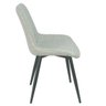 Cadeira Estofada Design Industrial Chicago Cinza Claro - 3