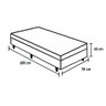 Base Box Baú Solteiro Suede Bege - 45x88x188:Bege - 2