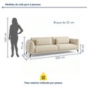 Ver imagem 3 de Sofá Living 4 Lugares com Almofadas 230cm Siena