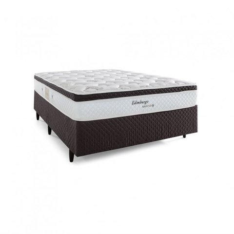 Cama Box Casal Molas Maxspring 138x188x25cm Edimburgo Branco Herval