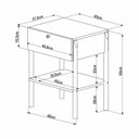 Ver imagem 4 de Mesa de Cabeceira 1 Gaveta Pé Madeira Artesano Oslo Marrom