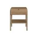 Ver imagem 3 de Mesa de Cabeceira 1 Gaveta Pé Madeira Artesano Oslo Marrom