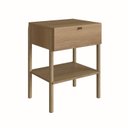 Ver imagem 6 de Mesa de Cabeceira 1 Gaveta Pé Madeira Artesano Oslo Marrom