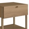 Mesa de Cabeceira 1 Gaveta Pé Madeira Artesano Oslo - 9