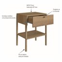 Ver imagem 7 de Mesa de Cabeceira 1 Gaveta Pé Madeira Artesano Oslo Marrom