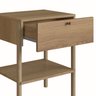 Mesa de Cabeceira 1 Gaveta Pé Madeira Artesano Oslo - 8