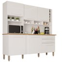Ver imagem 1 de Armário de Cozinha com Balcão Mdp 6 Portas Branco