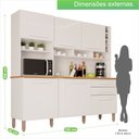 Ver imagem 6 de Armário de Cozinha com Balcão Mdp 6 Portas Branco