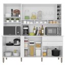 Ver imagem 3 de Armário de Cozinha com Balcão Mdp 6 Portas Branco