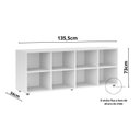 Ver imagem 3 de Nicho Organizador Infantil 8 Compartimentos Madeira Branco 135.5cm