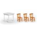Ver imagem 1 de Conjunto Mesinha Infantil Branca com 3 Cadeiras Kids Natural - Straub Web