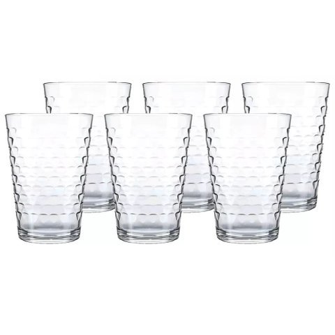 Jogo de Copos Batuque 265ml com 6 Unidades Vidro Resistente - Nadir Figueiredo - Panami