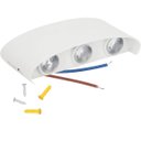 Ver imagem 1 de Arandela Luminaria Parede Meia Lua 6w 6 Fachos Luz Led Iluminaçao Garagem Predio Casa Muro Varanda J