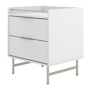 Mesa Cabeceira Yves Branco Fosco/champanhe