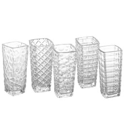 Kit 5 Vasos de Vidro para Eventos Lyor Sortidos Pequenos Jarro de Flores para Decoração de Festas - 1