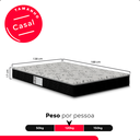 Ver imagem 3 de Colchão Casal e-Shop Casa D33 One Face - Branco/Preto - 17x138x188cm - e-Shop Casa