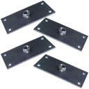 Ver imagem 1 de Kit 4 Chapinhas Reta Fixação Pés Palito Rosca 5/16 Zincada