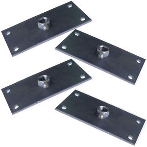 Kit 4 Chapinhas Reta Fixação Pés Palito Rosca 5/16 Zincada