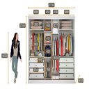 Ver imagem 2 de Guarda Roupa Sollo 3 Portas 8 Gavetas Cor:Branco