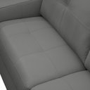 Ver imagem 4 de Sofá Decorativo Mendes 3 Lugares Sala de Estar 235cm Pés em Madeira Couro Grafite G88 - Gran Belo