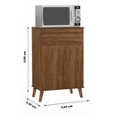Ver imagem 5 de Balcão Microondas Multiuso Cozinha Ipanema Canelato