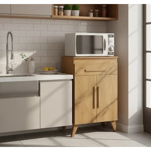 Balcão Microondas Multiuso Cozinha Ipanema Canelato